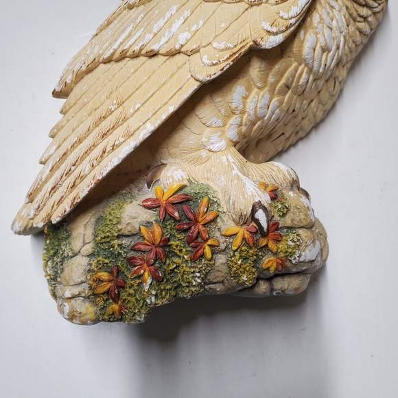 Vintage Chalkware Snowy Owl Wall Hanging Legend Products 1982 Made in England - Picture 4 of 9